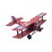 Avion Biplan Miniature en métal, Modèle Rouge, L 35 cm