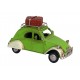 Petite 2CV Miniatures en métal, Modèle Vert et Blanc Vintage, L 16 cm