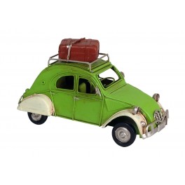 Voiture 2 CV Modèle Rouge & Noir, L 26 cm