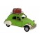 Petite 2CV Miniatures en métal, Modèle Vert et Blanc Vintage, L 16 cm