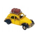 Petite 2CV Miniatures en métal, Modèle Jaune et Noir Vintage, L 16 cm