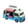 Van Combi Miniature en Fer, Modèle Camion à glaces et accessoires, Bleu, L 28 cm