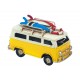 Miniature Laiton : Mini Van Combi Jaune, L 11,5 cm