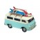 Miniature Laiton : Mini Van Combi Bleu, L 11,5 cm