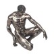 Statuette Homme nu, genou au sol, Antic Line, H 20 cm