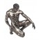 Statuette Homme nu, genou au sol, Antic Line, H 20 cm