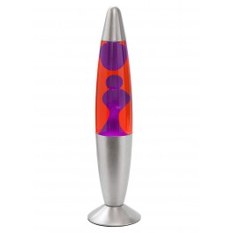 Lampe à Lave, Modèle Ogive Rouge et Violet, H 35 cm