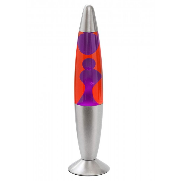 Lampe à Lave Ogive 35cm - Couleurs Violet Et Bleu, Effet Relaxant, Variateur D'intensité