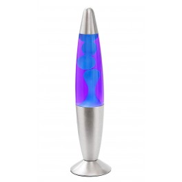 Lampe à Lave, Modèle Ogive Violet et Bleu, H 35 cm