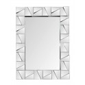 Grand Miroir Contemporain, Encadrement Miroir Destructuré en Relief, H 82 cm