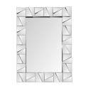 Grand Miroir Contemporain, Encadrement Miroir Destructuré en Relief, H 82 cm