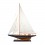Très grand bateau à voiles décoratif, Bleu Marine et Blanc, H 98 cm