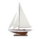 Très grand Bateau à Voile en Bois : Modèle Marron et Blanc. H 118 cm