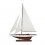 Très grand Bateau à Voile en Bois : Modèle Marron et Blanc. H 118 cm