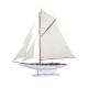 Très grand Bateau à Voiles en Bois : Modèle Blanc. H 102 cm