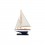 Bateau à Voiles : Modèle Bleu nuit et Blanc. H 37 cm