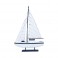 Bateau à Voiles : Modèle Bleu nuit et Blanc. H 53 cm