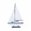 Bateau à Voiles : Modèle Bleu nuit et Blanc. H 53 cm