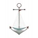 Déco Murale Marine : Ancre et Voilier, H 77 cm