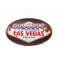 Enseigne Ovale Vintage Fer, Modèle Las Vegas, L 56 cm