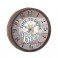 Horloge Bois à thème : Modèle Tonneau de bière, Diamètre 40 cm
