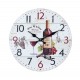 Horloge rétro Vin : Modèle Chardonnay Rouge, H 34 cm