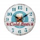 Horloge Vintage Bière : Modèle Cold Beer, H 34 cm