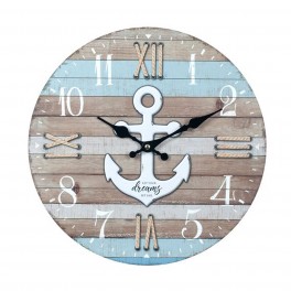 Horloge MDF Mer : Mod Sail & Dream, Diam 34 cm