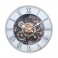 Horloge Industrielle MDF, Engrenages, Noir et Blanc 2, H 34 cm