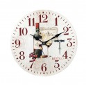 Horloge rétro : Bouteille de Vin Rouge. Diam 34 cm