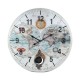 Horloge Vintage : Modèle 2 Terres, Diam 58 cm