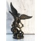 Mini Figurine Religieuse : L'archange Saint Michel et Le Diable, H 11 cm