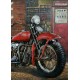 Tableau Métal 3D XL : Moto Rouge Vintage USA & Garage, L 120 cm