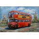 Tableau Métal 3D XL : Bus Rouge à Londres, L 120 cm