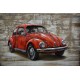 Tableau Métal 3D XL : Coccinelle Rouge à Paris, L 120 cm