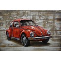 Tableau Métal 3D XL : Coccinelle Rouge à Paris, L 120 cm