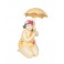 Bord de mer : Baigneuse Ronde assise & Ombrelle, Mod Yellow Suit, H 17 cm