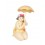 Bord de mer : Baigneuse Ronde assise & Ombrelle, Mod Yellow Suit, H 17 cm