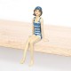 Figurine Bord de Mer : Set 2 jolies baigneuses, Bord étagère, Mod Candy Suit, H 18 cm