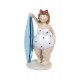 Figurine Bord de Mer : Set 2 jolies baigneuses, Modèle SURF. H 16 cm