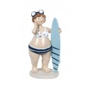 Figurine Thème Bord de Mer : Baigneuse rétro Assise, H 19 cm