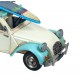 Voiture 2 CV Surf : Modèle Blanc & Bleu, L 27 cm