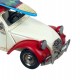 Voiture 2 CV Capote ouverte Rouge, L 26 cm