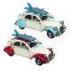 Voiture 2 CV Surf : Modèle Blanc & Rouge, L 27 cm