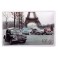 Plaque Métal 3D : La 4 CV 4 Couleurs, Tour Eiffel & Paris, 40 x 60 cm