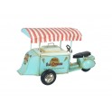 Tirelire Tricycle Miniature : Mod Triporteur & Glaces. L 30 cm