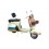 Scooter Miniature métal Vintage, Couleur Jaune, Modèle Italia L 26 cm
