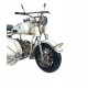 Moto Side Car : Véhicule 2 places, Blanc. L 34 cm