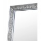 Grand Miroir Psyché sur Pied, Moulures en Résine, Argent, H 161 cm