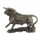 Animaux Résine Neuf : Taureau sur Socle en résine, Effet Réaliste Bronze, L 35 cm